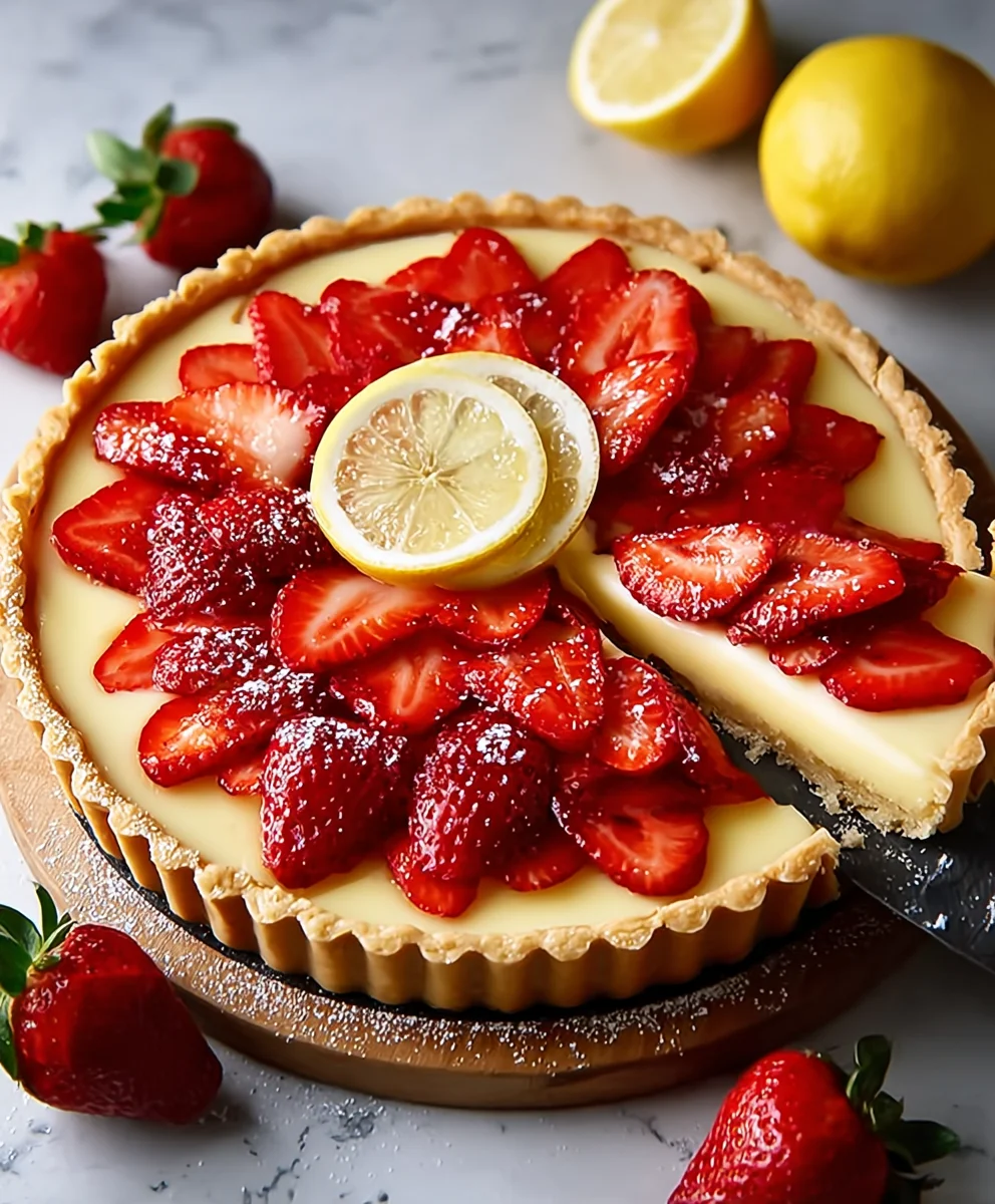 Strawberry Lemon Tart- Fresh & Zesty Dessert Recipe