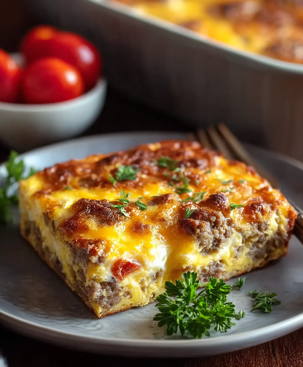 Easy Beef Sausage Egg Casserole - Quick Breakfast