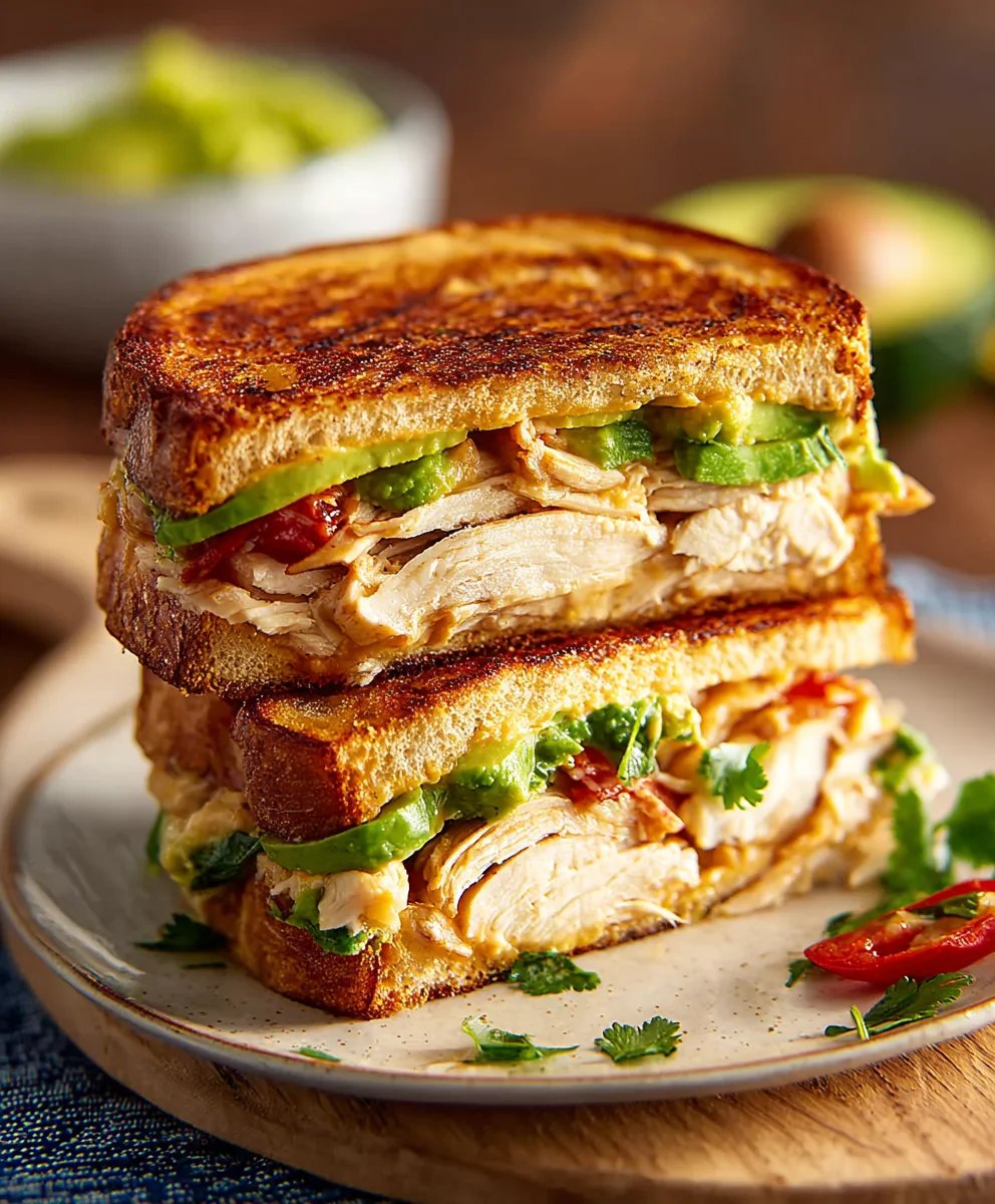 Chipotle Chicken Avocado Melt-Spicy & Creamy Recipe