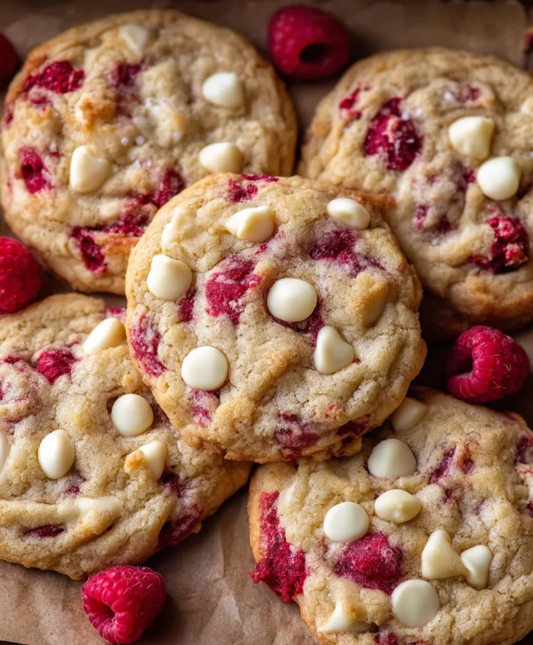 Raspberry White Chocolate Cookies Recipe-Easy & Delicious