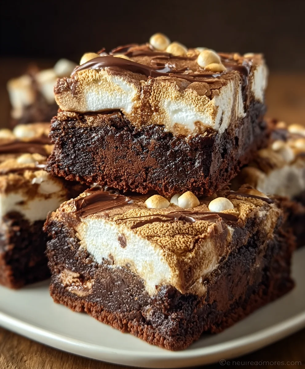 Decadent S'mores Brownies- Gooey Chocolate Bliss