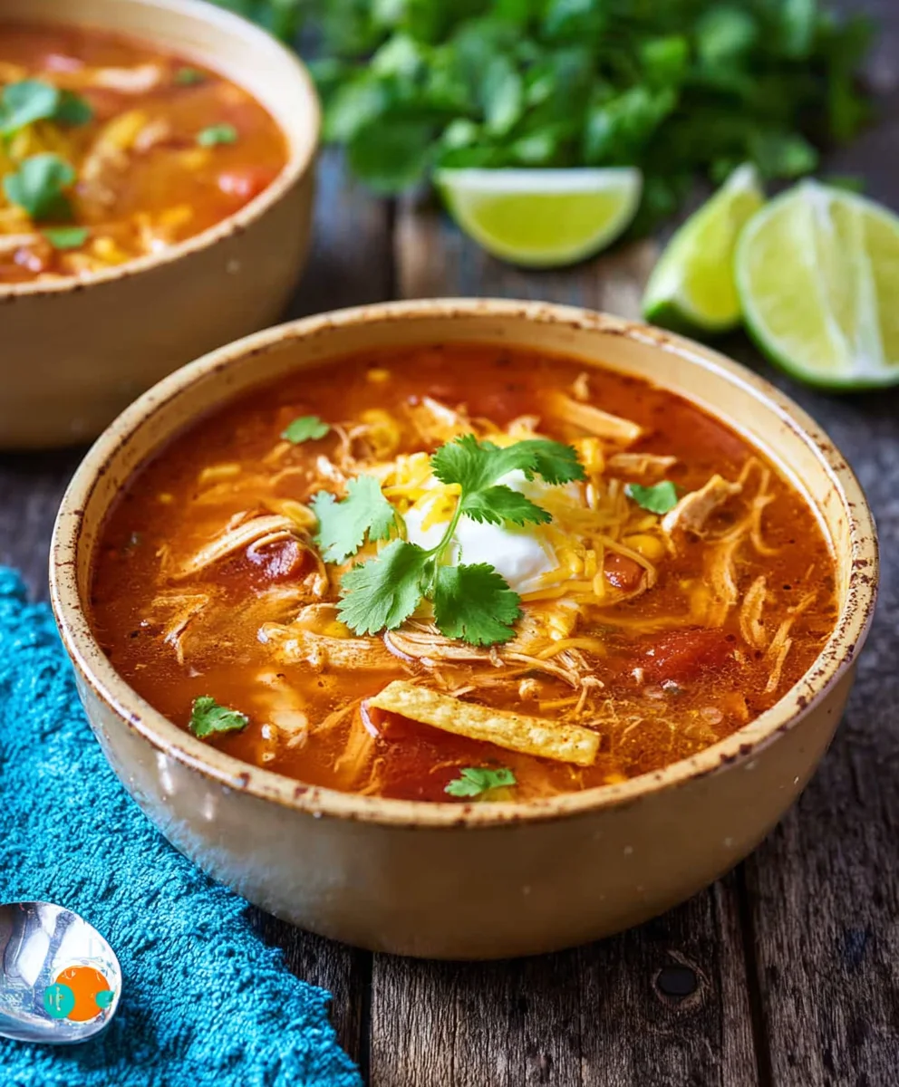 Easy Crockpot Chicken Tortilla Soup Recipe - Flavorful