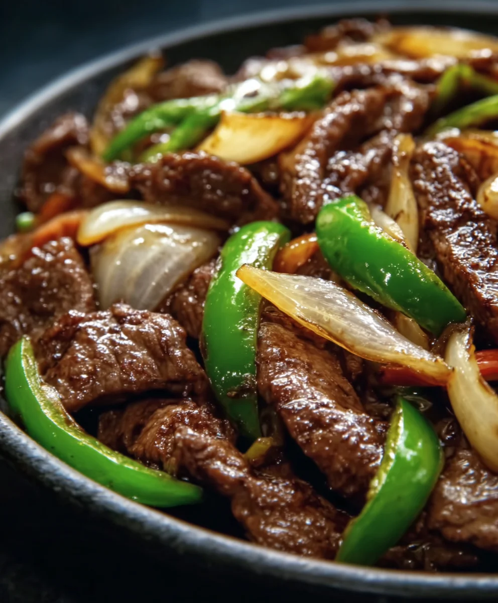 Chinese Pepper Steak Recipe-Quick Beef & Onion Stir-Fry
