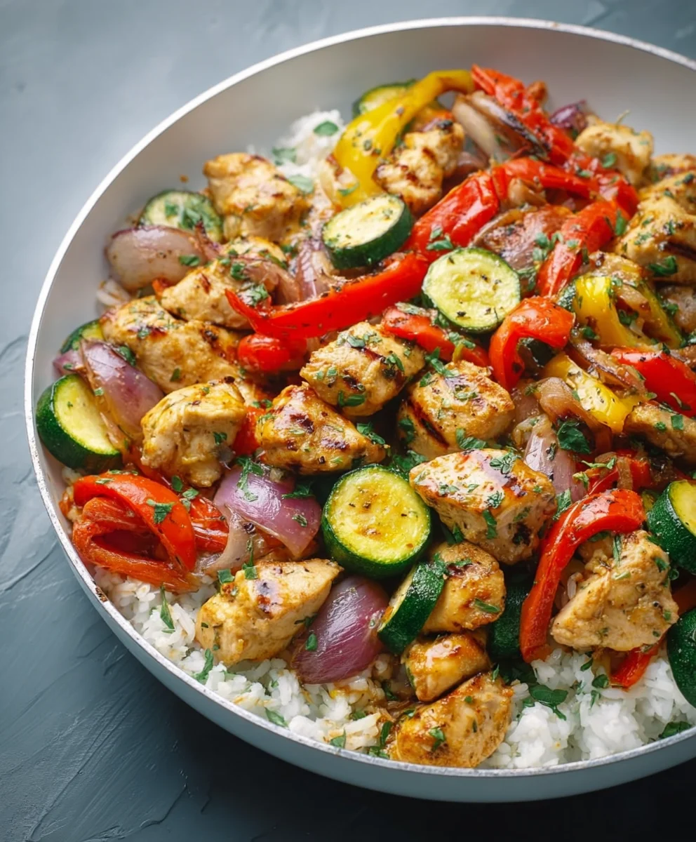 Mediterranean Chicken Stir Fry- Easy Flavorful Dinner