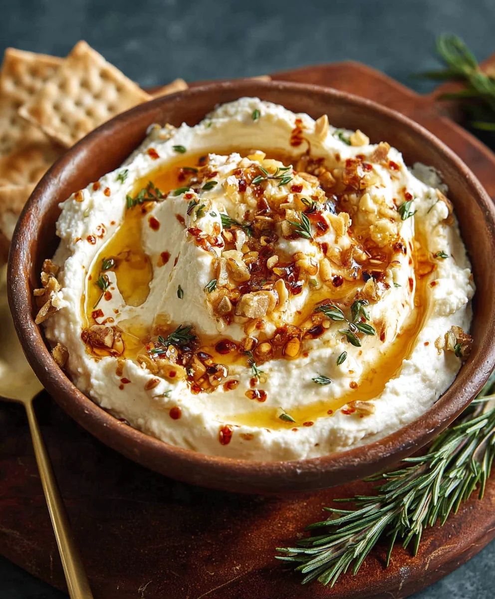 Spicy Ricotta Dip with Hot Honey- Easy Appetizer