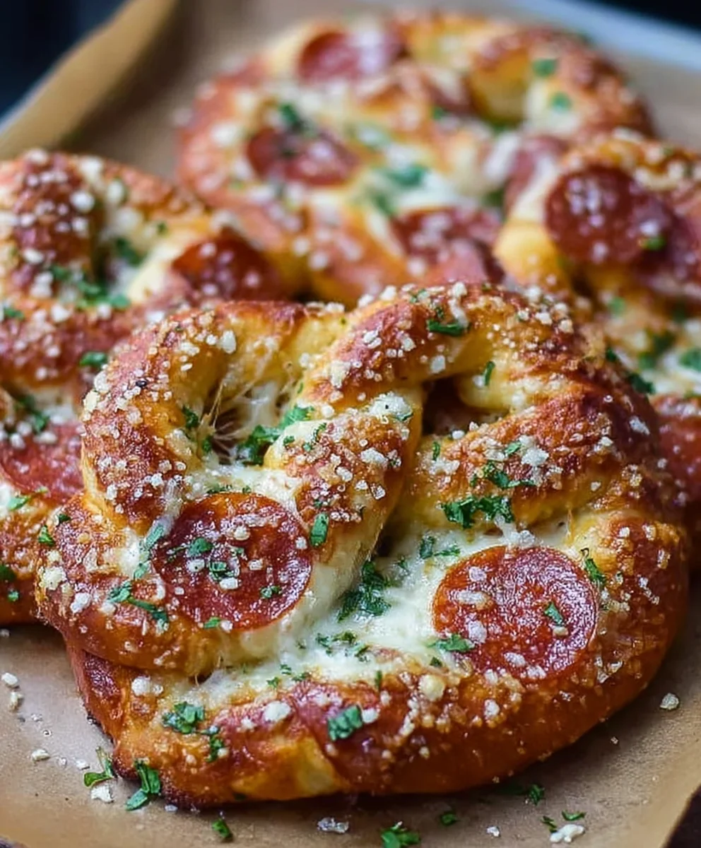 Garlic Butter Beef Beef Pepperoni Pizza Pretzels Recipe