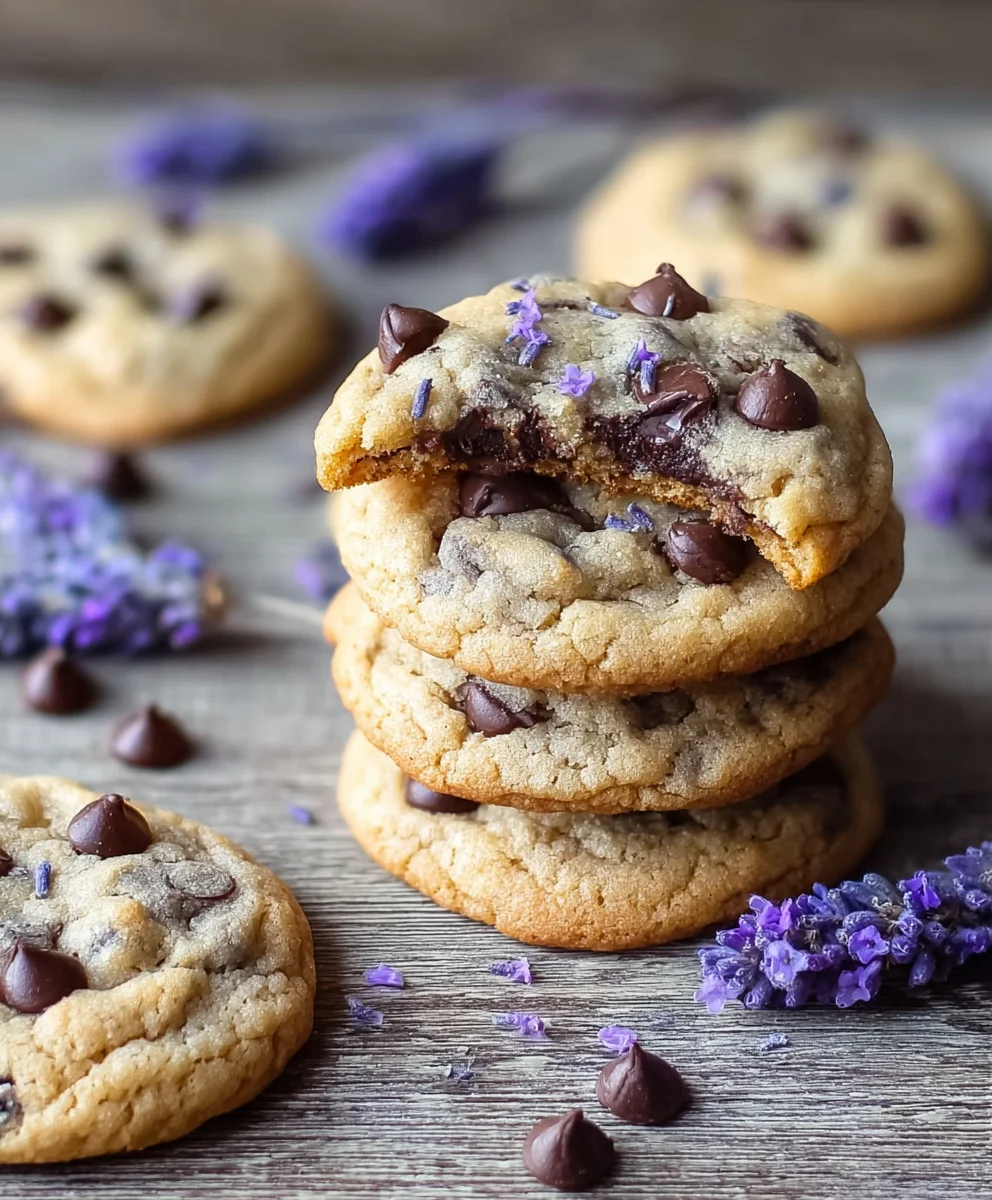 Lavender Chocolate Chip Cookies-A Floral Twist