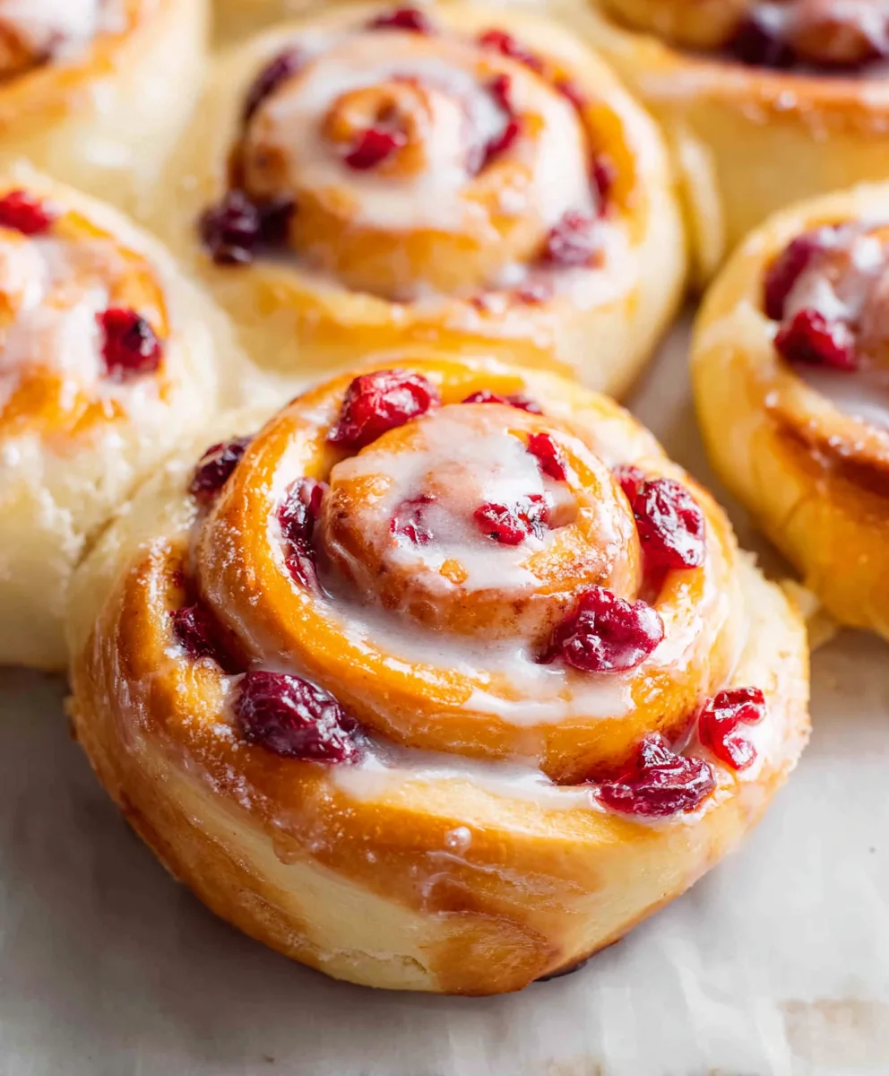 Orange Cranberry Sweet Rolls - Festive & Easy Recipe