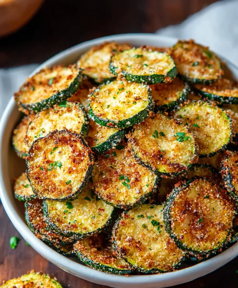 Crispy Baked Zucchini Chips- Healthy & Easy Recipe