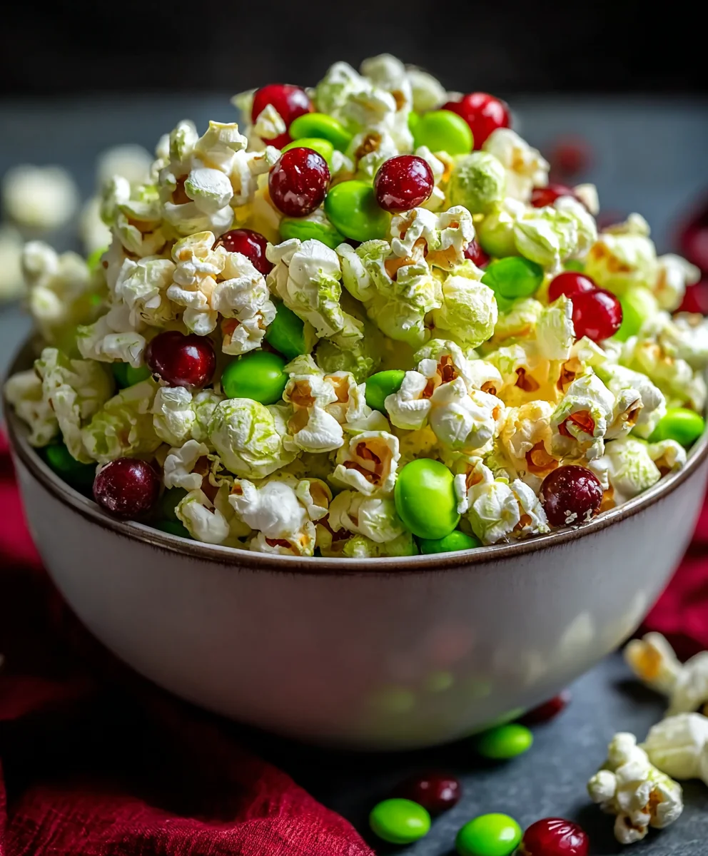 Grinch Popcorn Recipe-Festive Holiday Treat