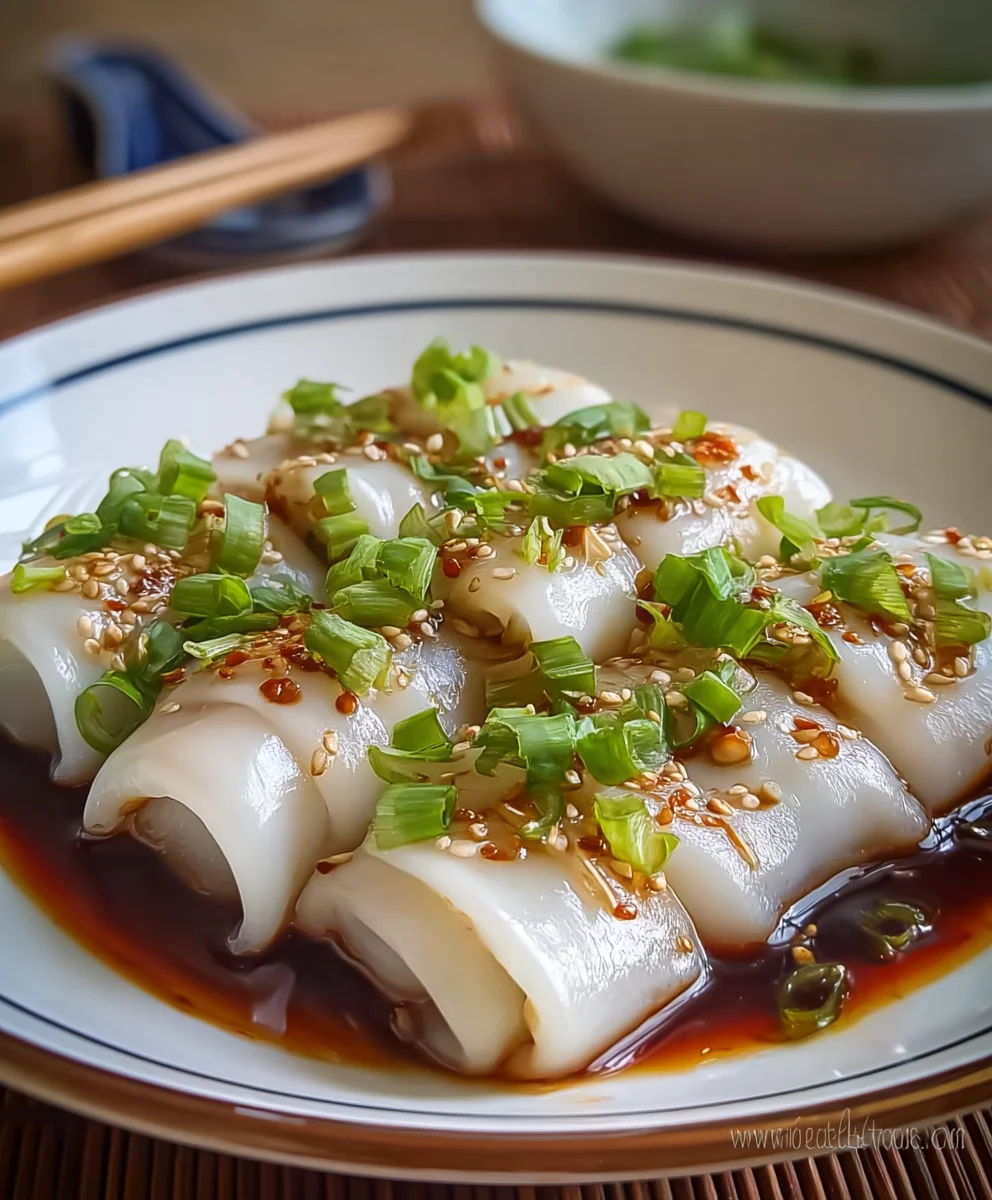 Steamed Rice Noodles Cheung Fun- Delicious Beef Rolls