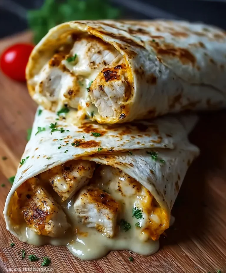 Cheesy Garlic Chicken Wraps- Easy Weeknight Meal