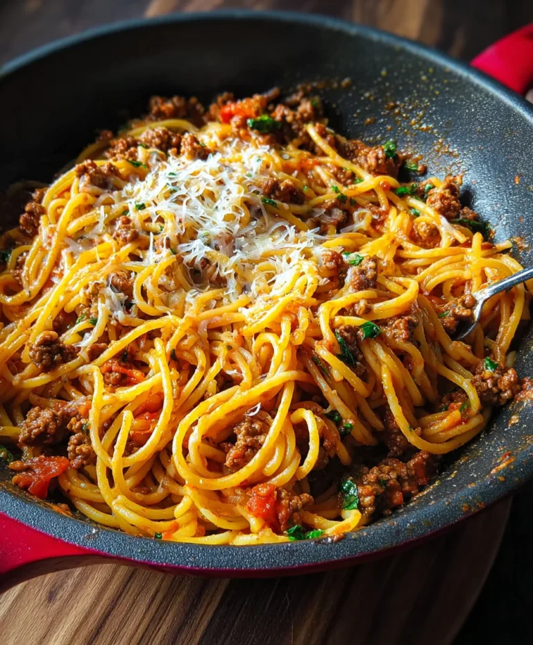 Easy One-Pot Beef Taco Spaghetti Dinner