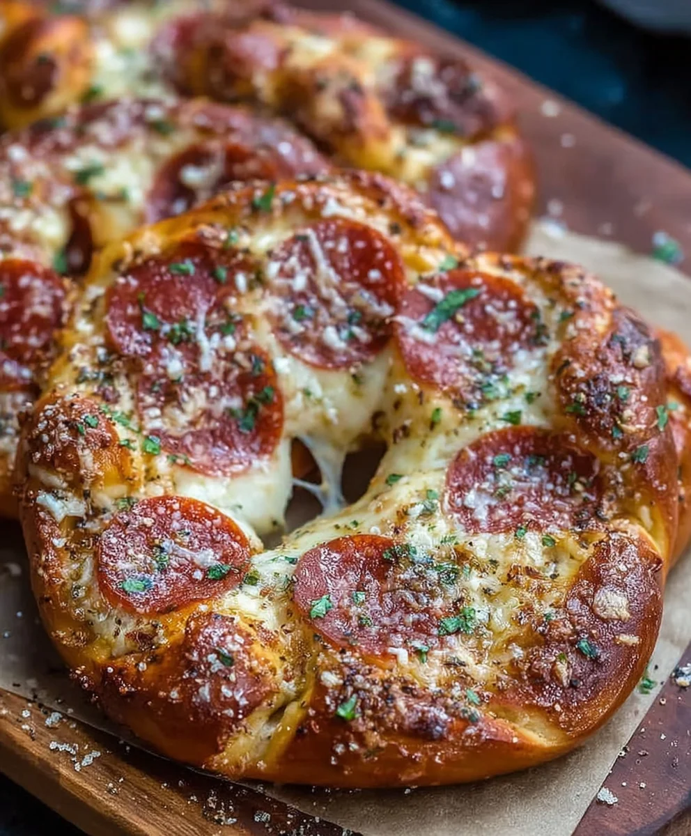 Garlic Butter Beef Beef Pepperoni Pizza Pretzels Recipe