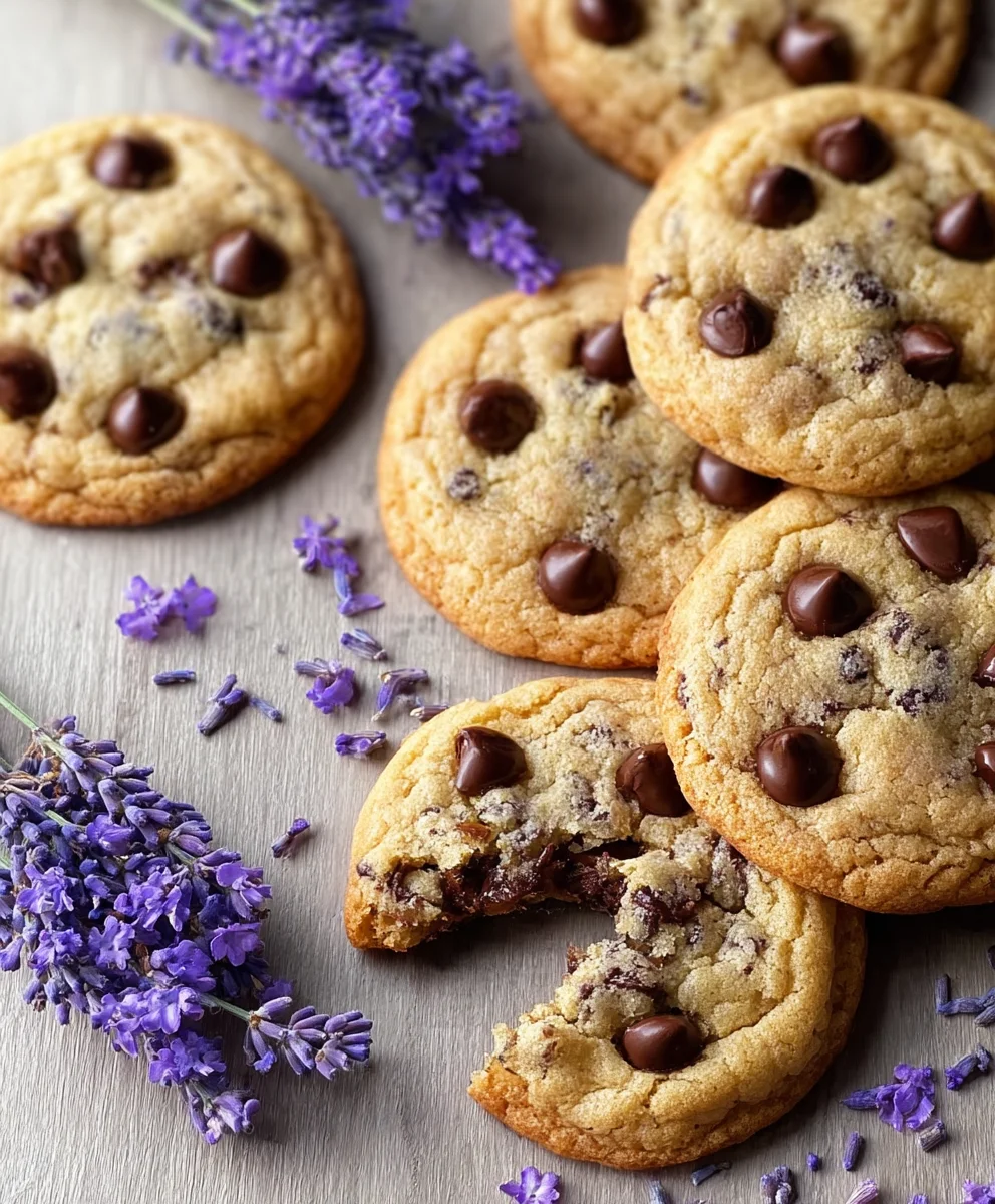 Lavender Chocolate Chip Cookies-A Floral Twist