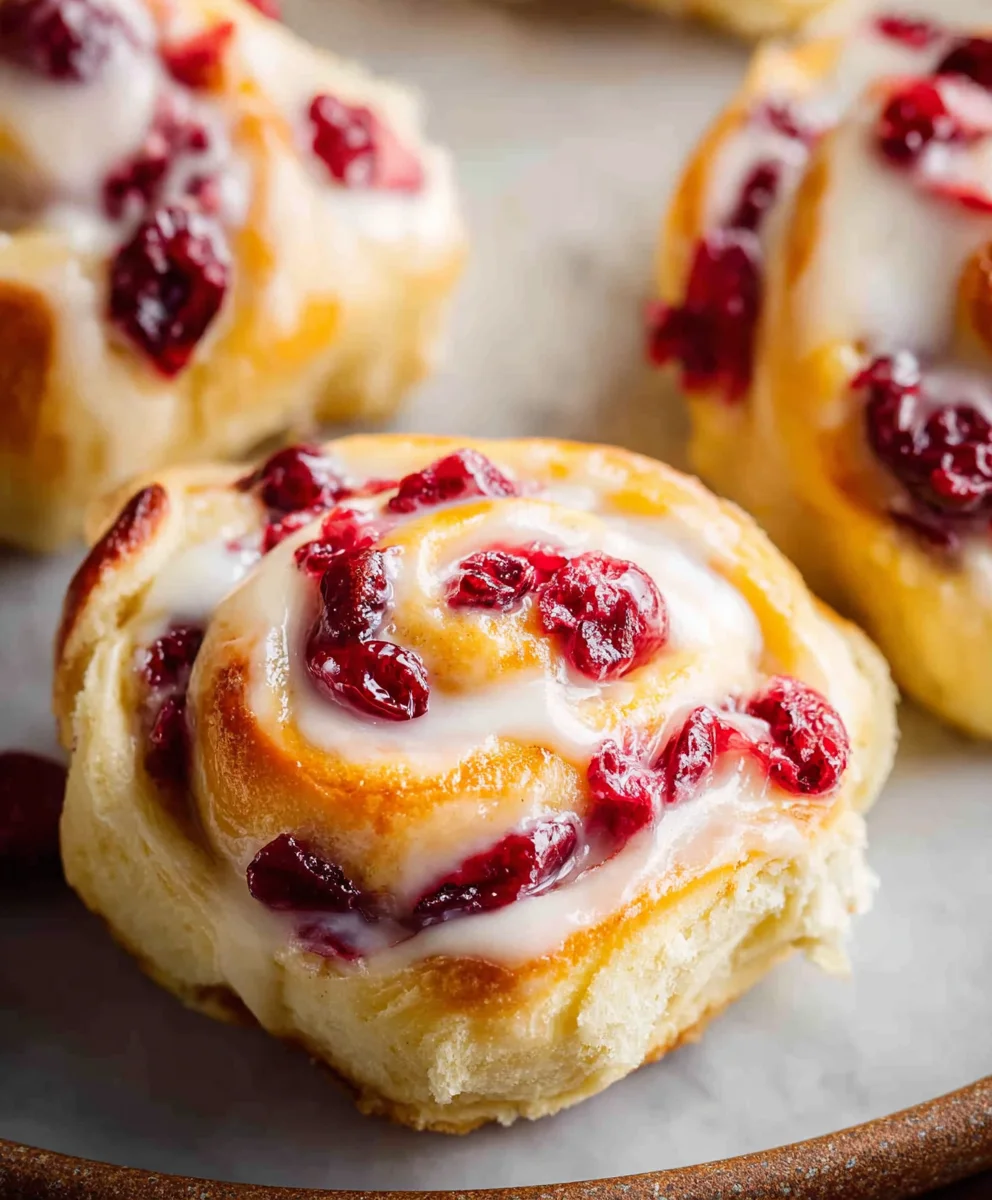 Orange Cranberry Sweet Rolls - Festive & Easy Recipe