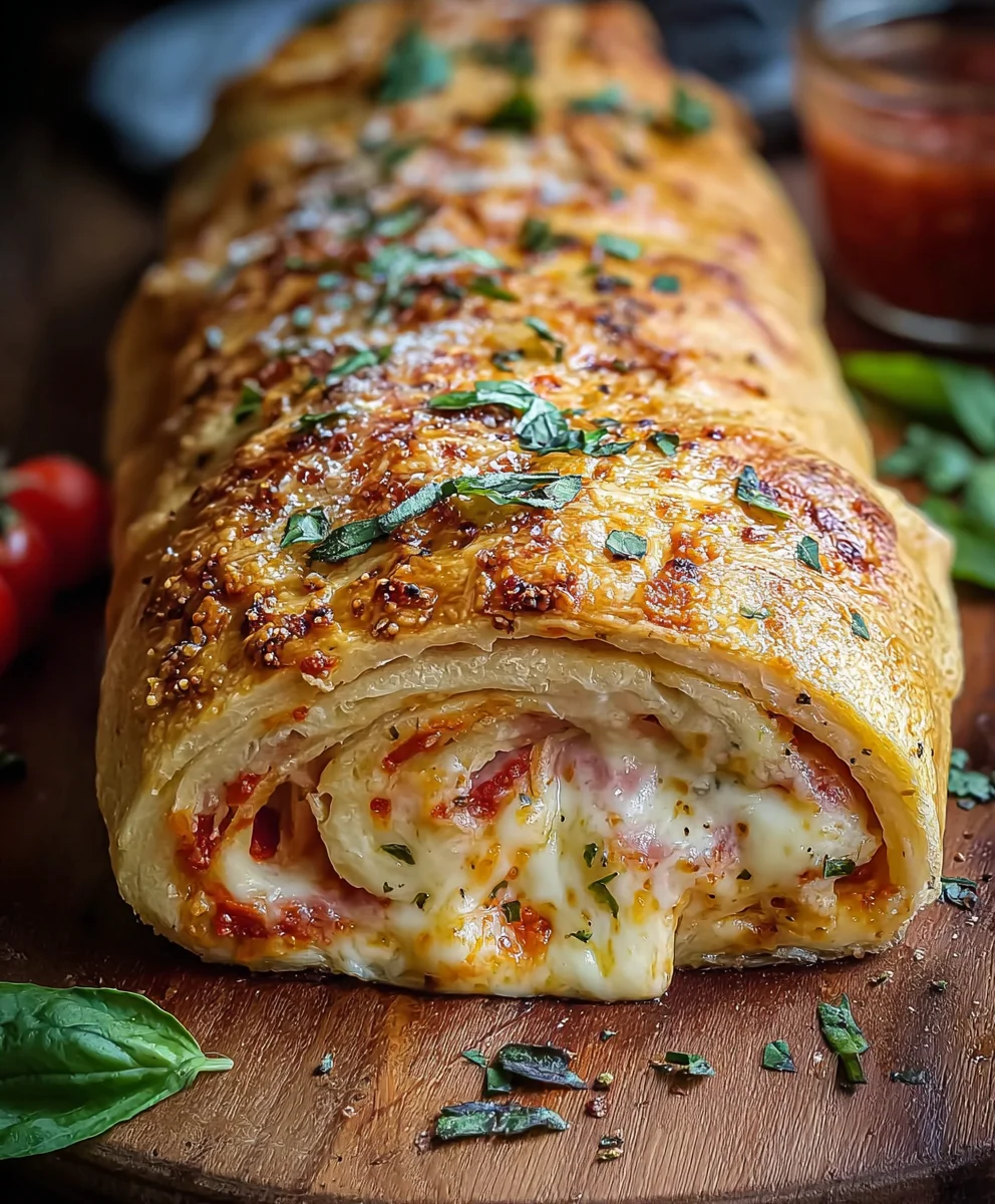 Classic Homemade Stromboli- Easy Beef & Cheese Recipe