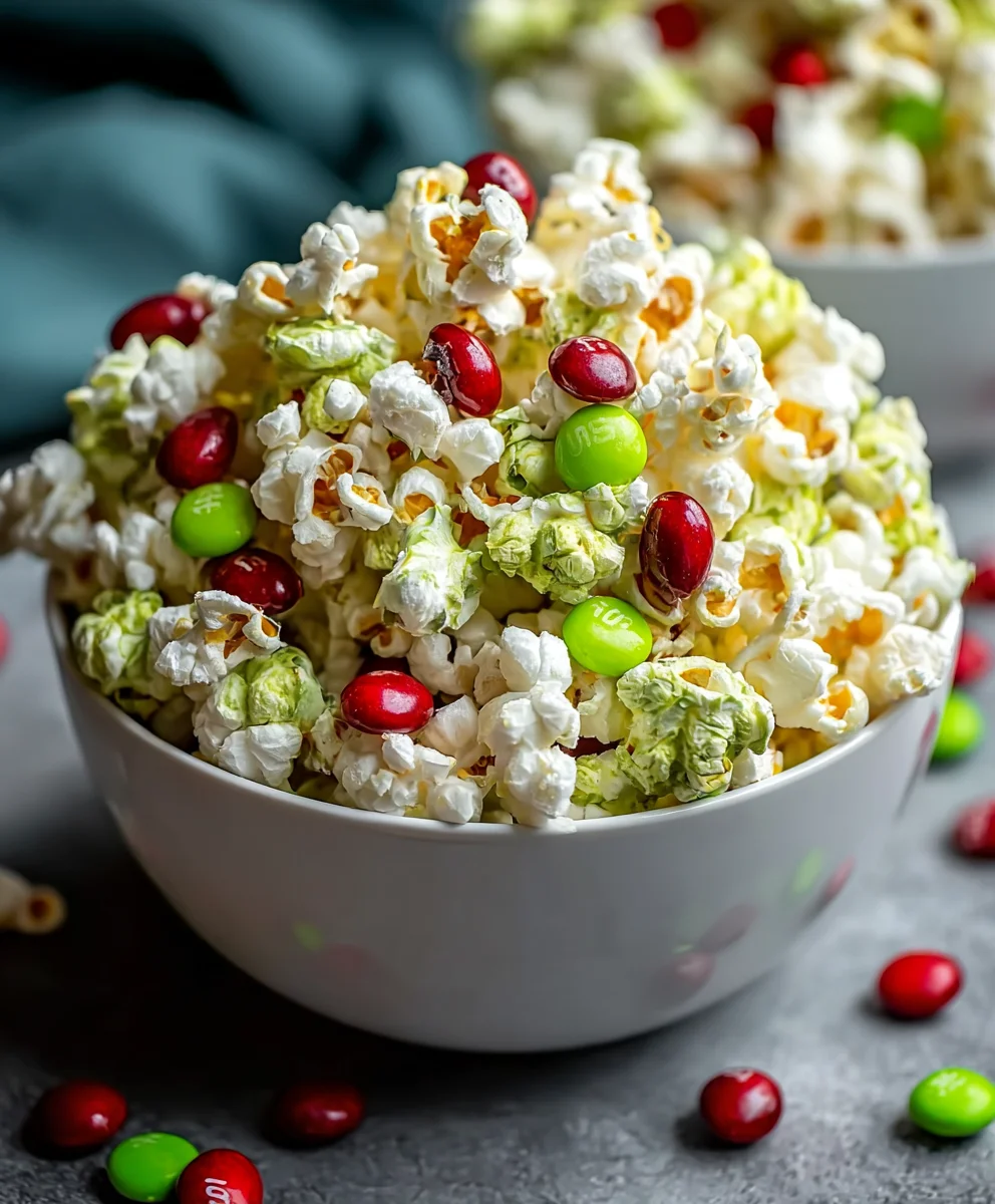 Grinch Popcorn Recipe-Festive Holiday Treat