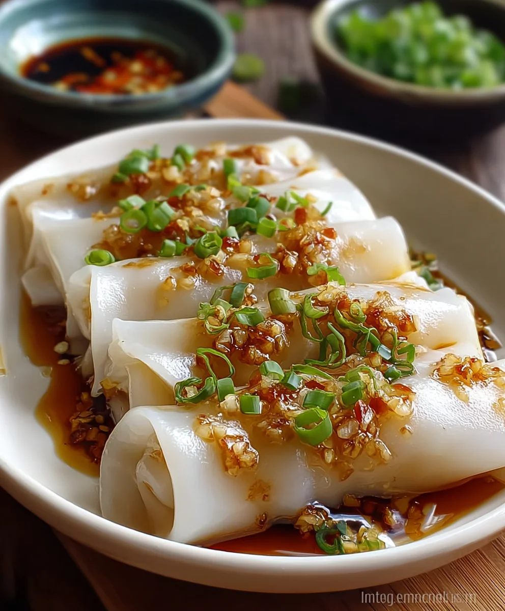 Steamed Rice Noodles Cheung Fun- Delicious Beef Rolls