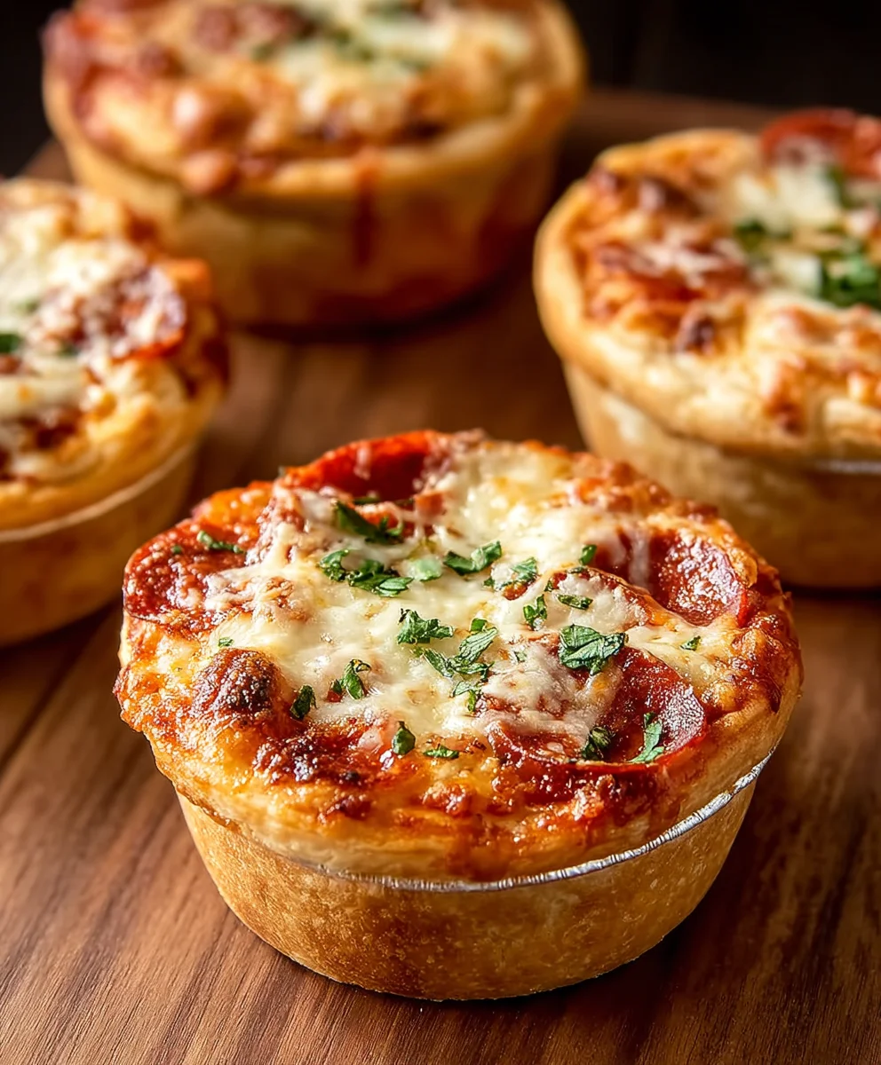 Mini Pizza Pot Pies - Quick Beef & Cheese Bites