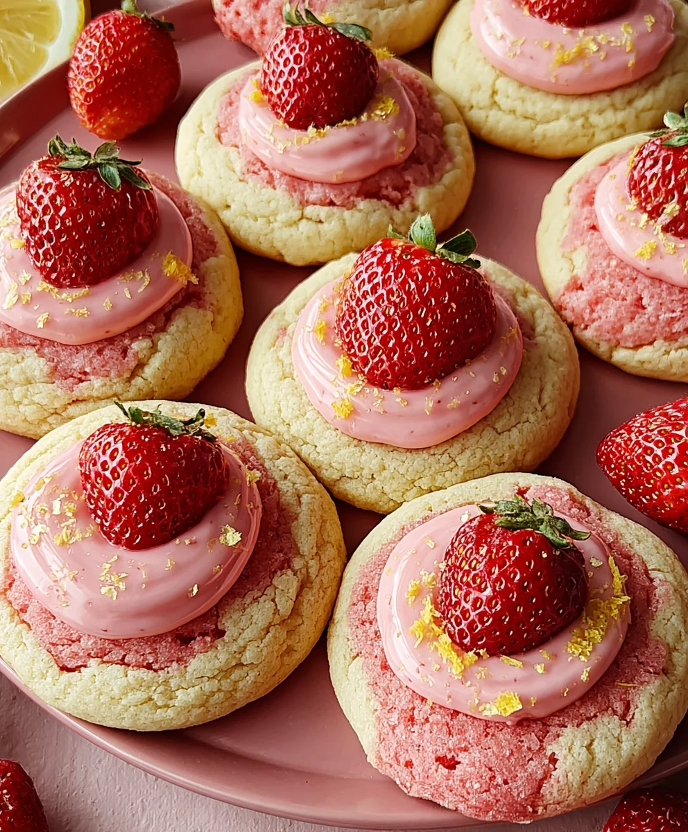 Strawberry Lemonade Cookies-Zesty & Sweet Dessert