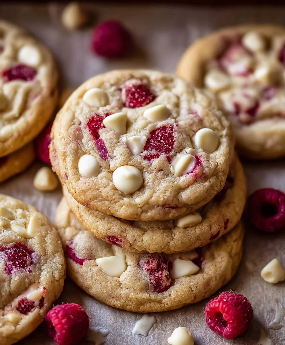 Raspberry White Chocolate Cookies Recipe-Easy & Delicious