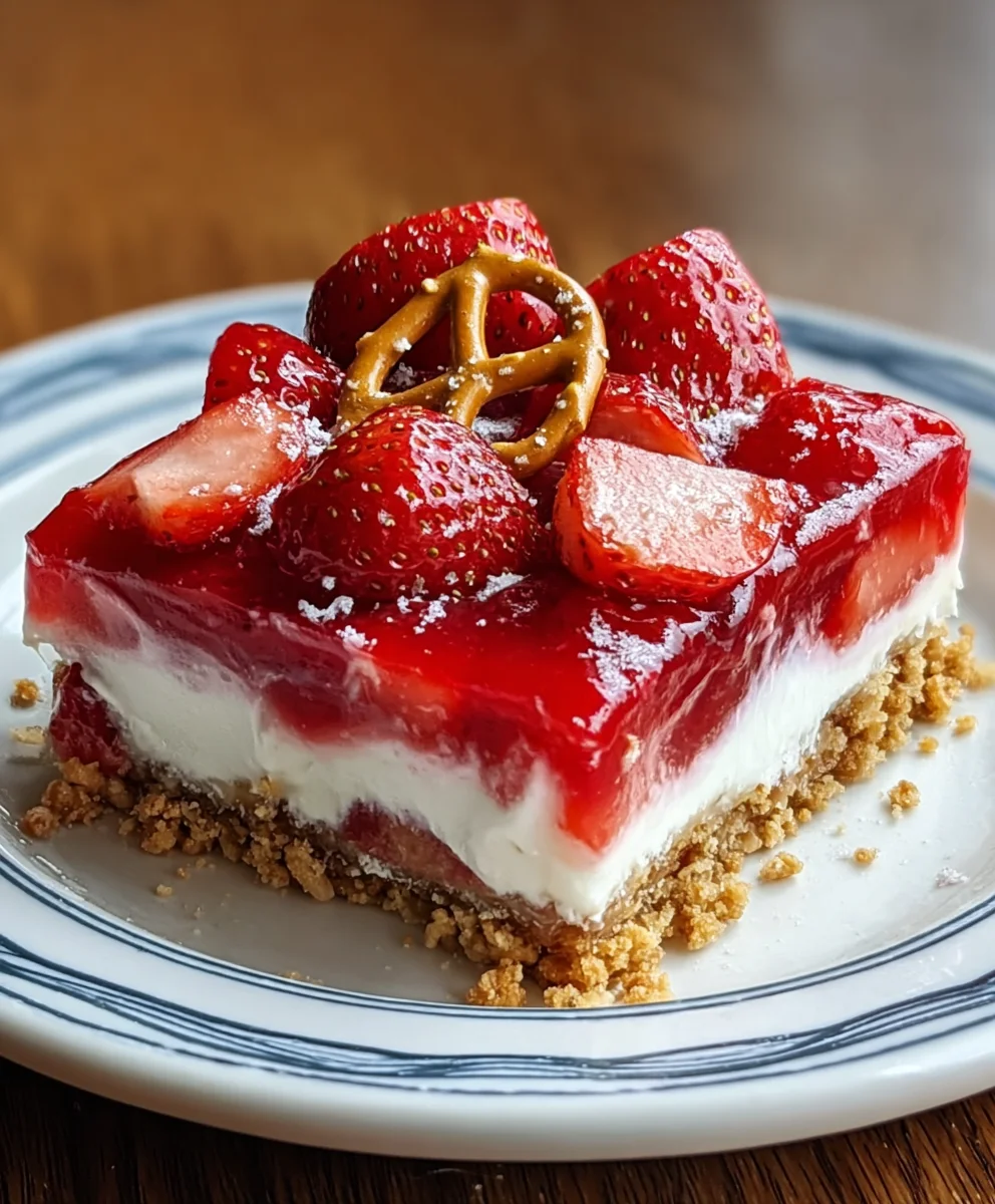 Sweet Strawberry Pretzel Salad - Easy Dessert Recipe