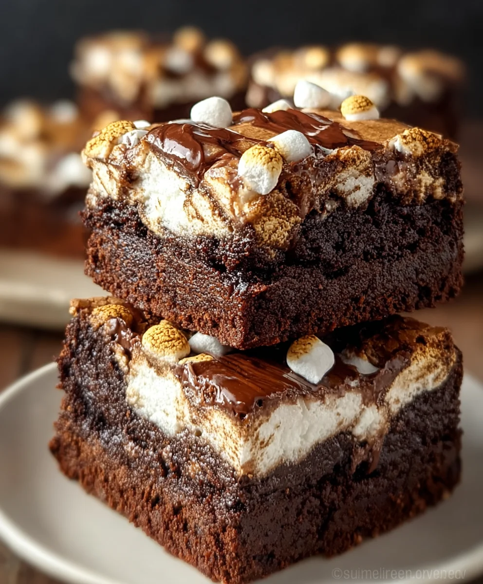 Decadent S'mores Brownies- Gooey Chocolate Bliss
