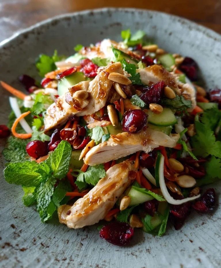 Asian Chicken Cranberry Salad- Quick Minute Lunch