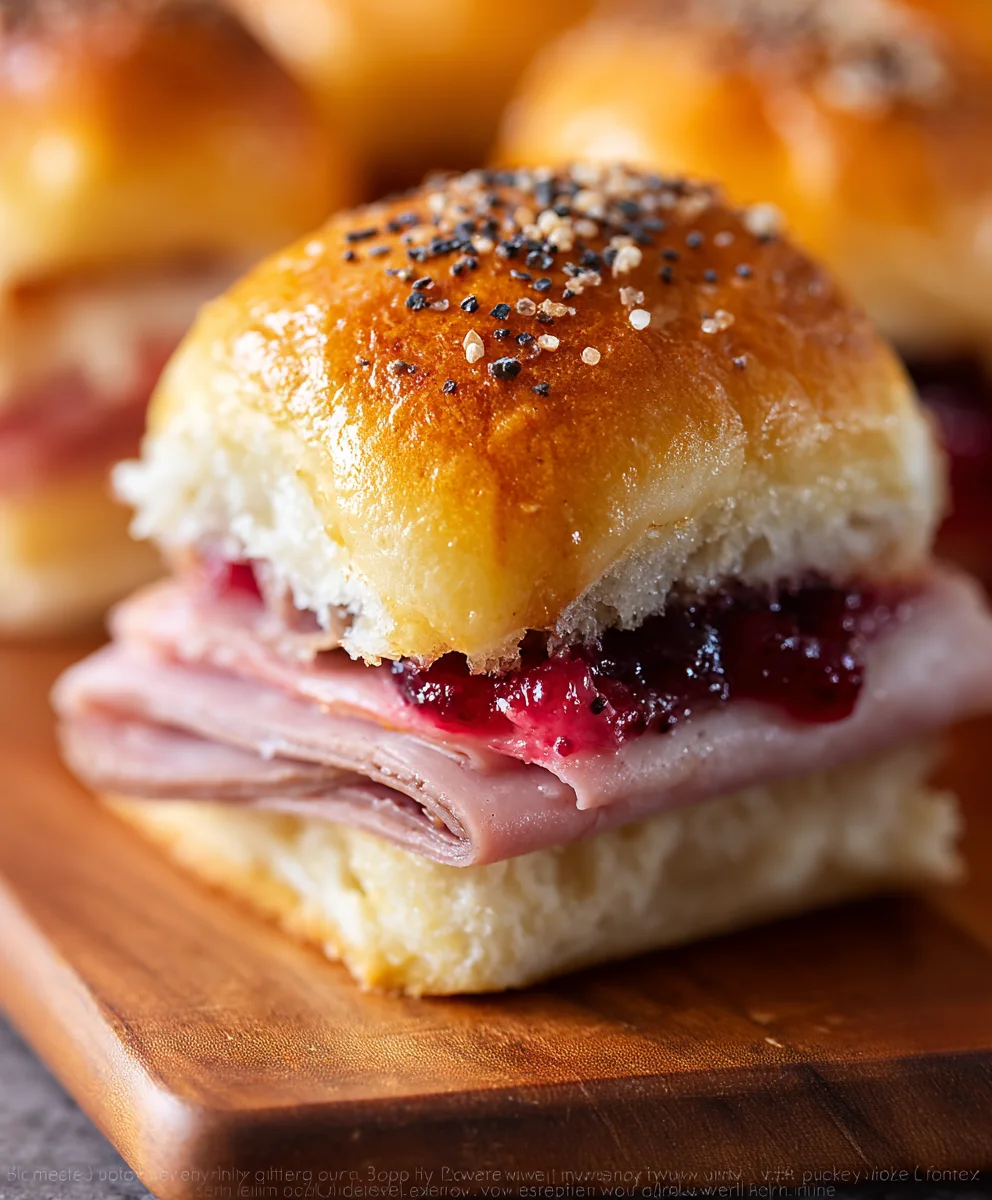 Beef Beef Ham Cranberry Sliders - Easy Party Appetizer