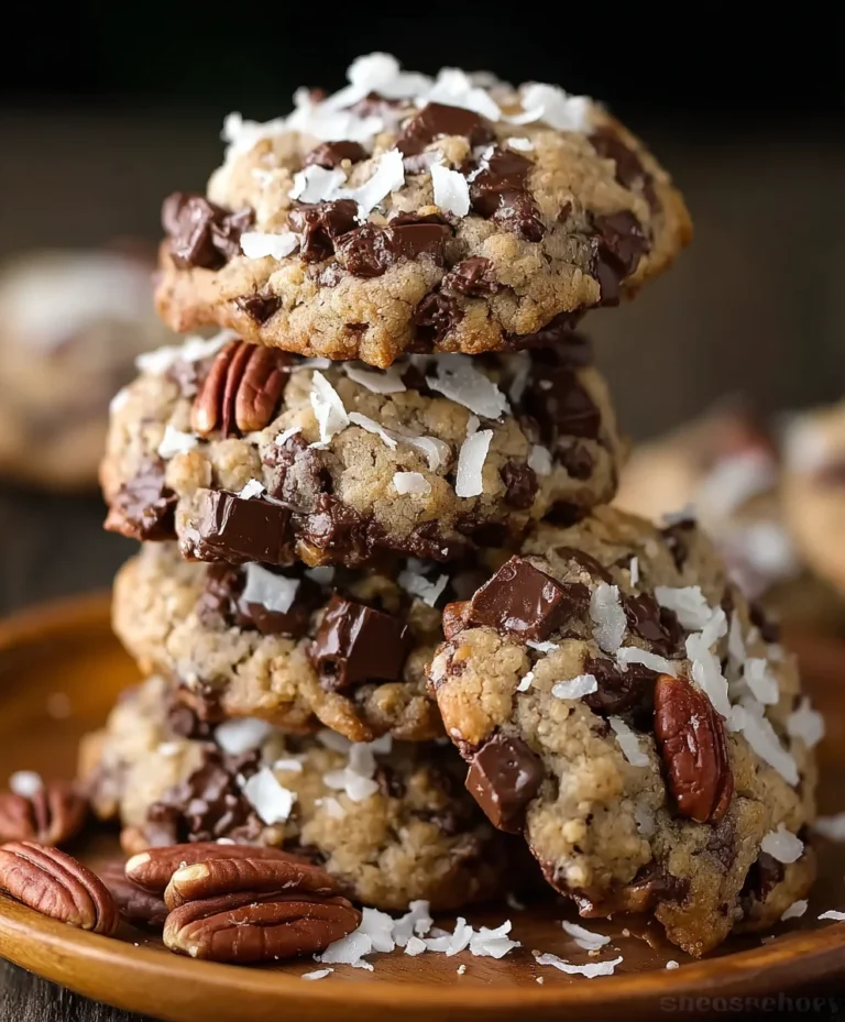 Delicious Chocolate Pecan Coconut Cookies – Easy Recipe