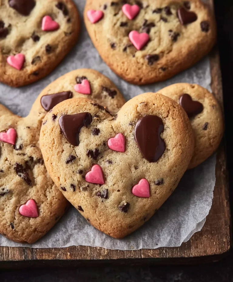 Perfect Heart-Shaped Chocolate Chip Cookies Recipe