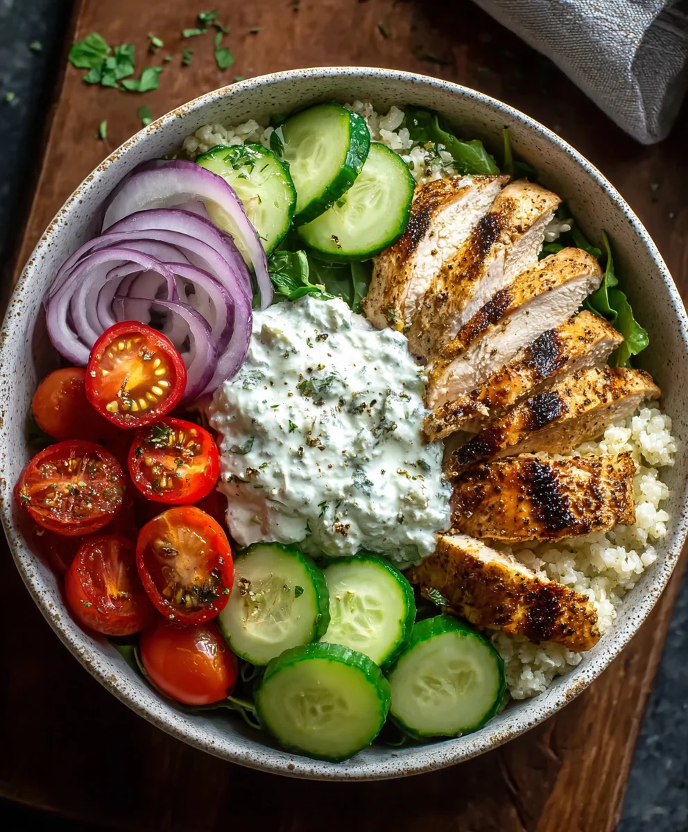 Greek Beef Gyro Bowl- Easy Dinner Recipe