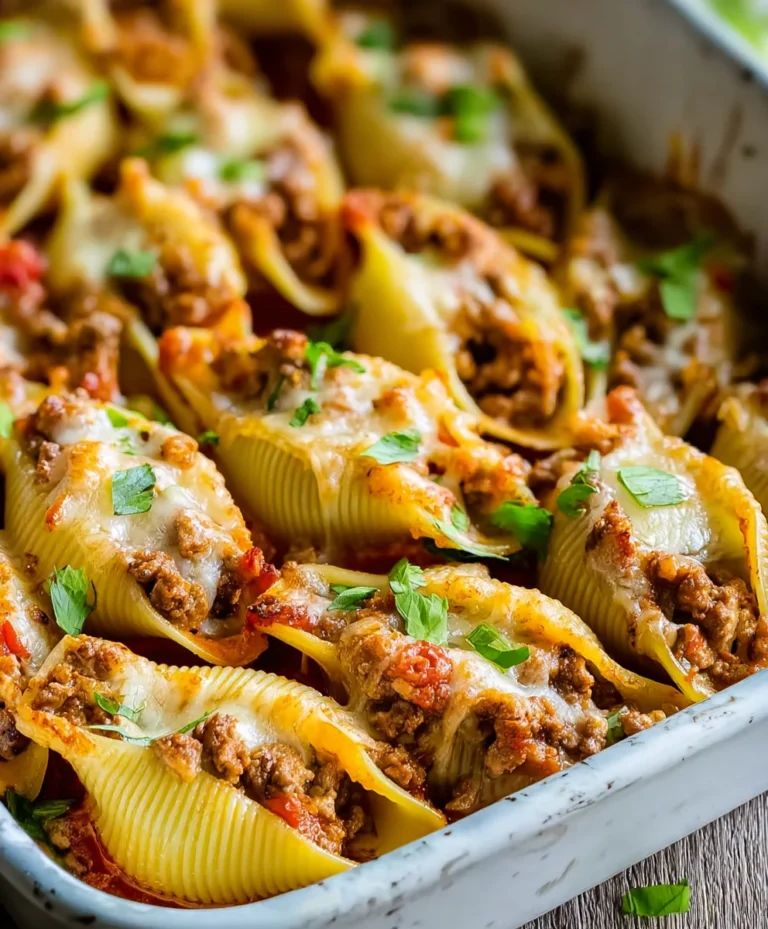 Easy Taco Stuffed Shells Beef Recipe-Family Favorite