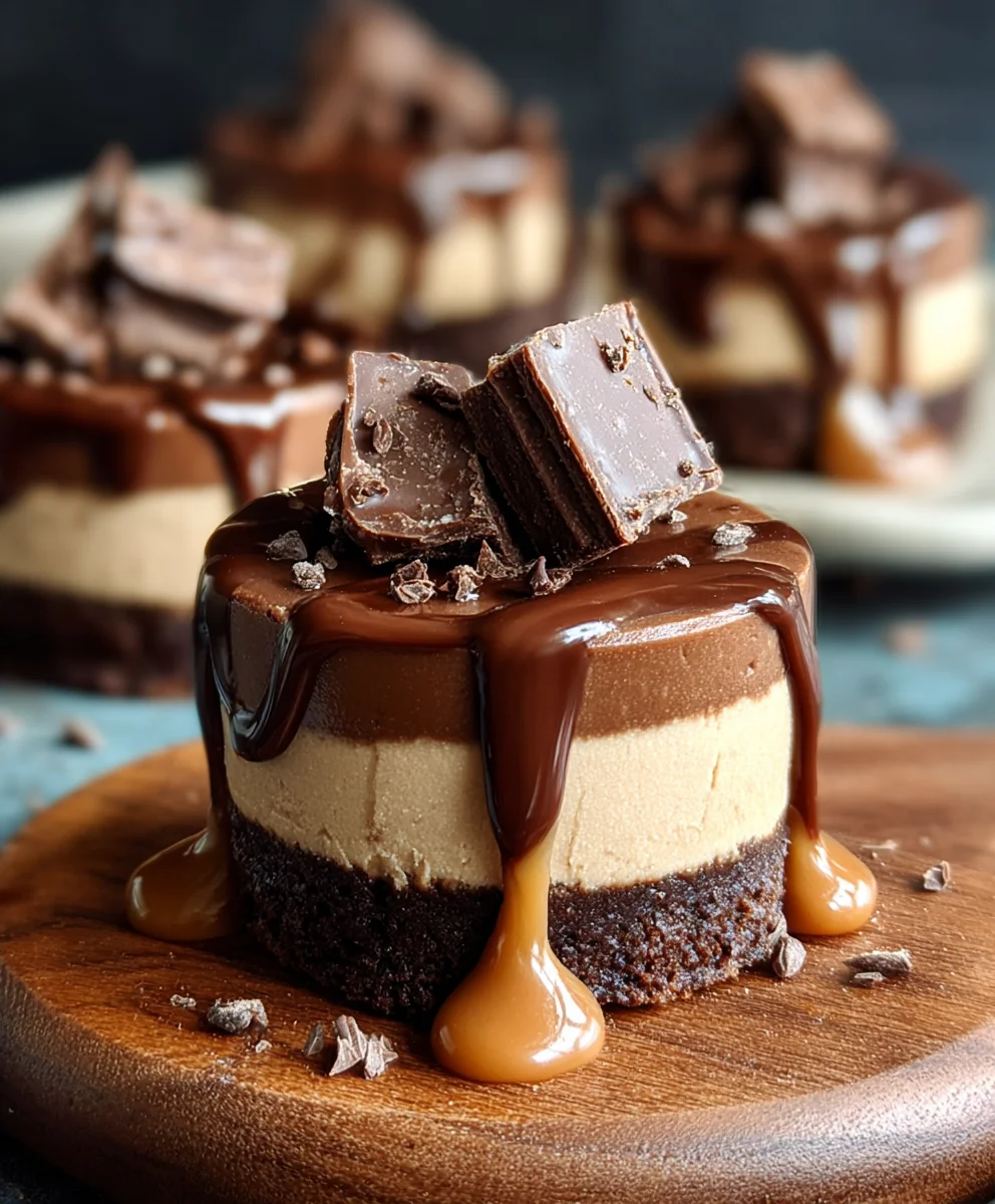 Raw Caramel Brownie Cheesecake-Decadent Dessert