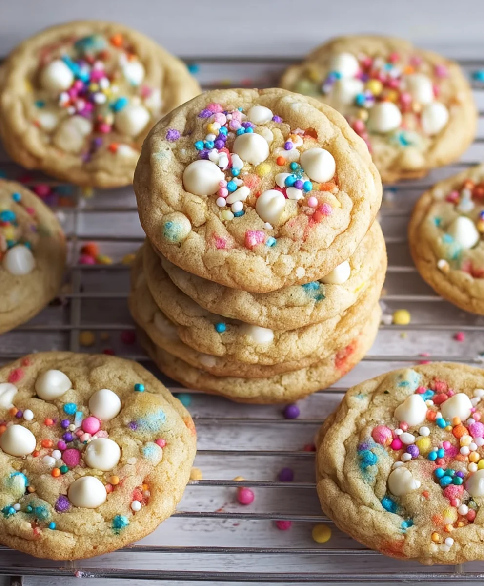 White Chocolate Confetti Cookies- Easy & Festive Treats
