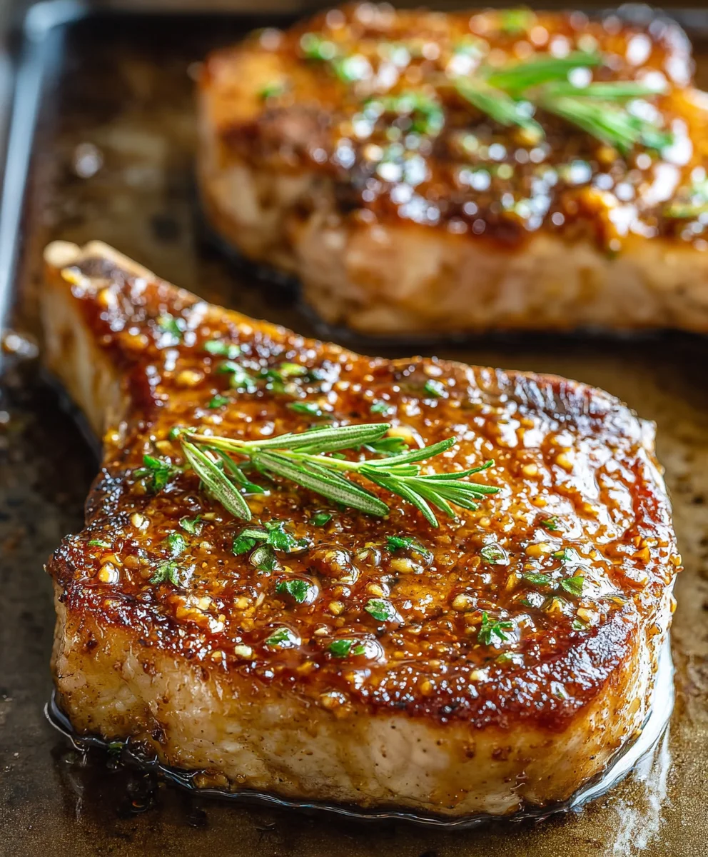 Easy Oven Baked Honey Mustard Beef Chops