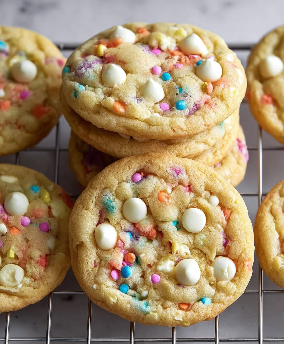 White Chocolate Confetti Cookies- Easy & Festive Treats