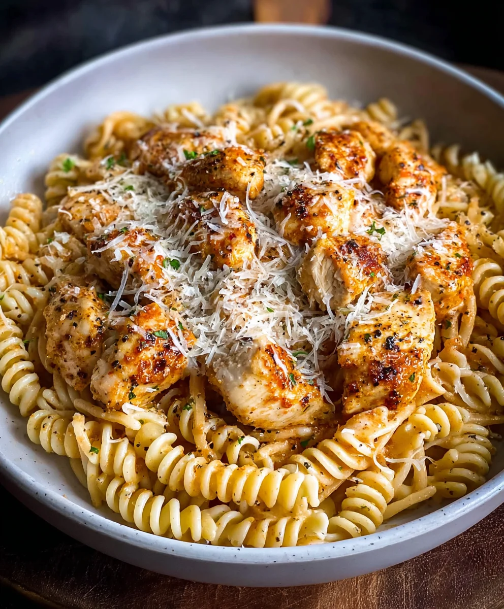 Healthy Garlic Parmesan Chicken Pasta Recipe
