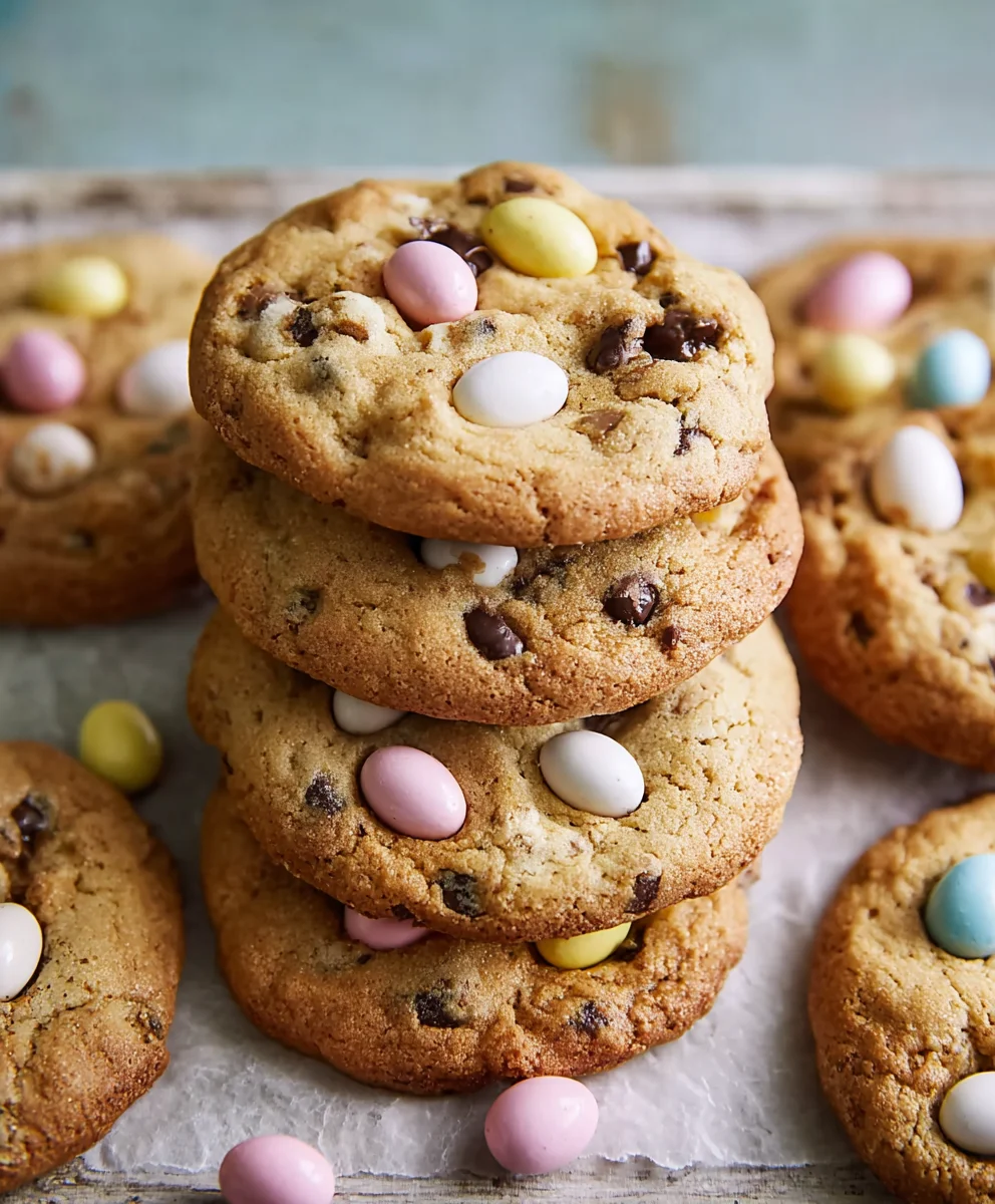 Thick Chocolate Chip Mini Egg Cookies - Easy Recipe