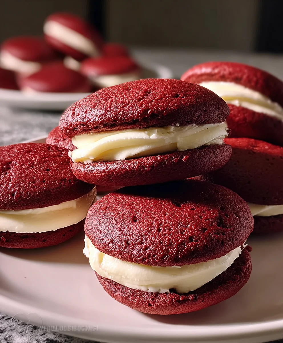 Red Velvet Whoopie Pies Recipe-Easy & Delicious