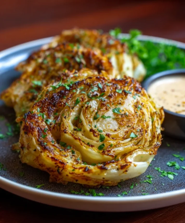 Oven Roasted Garlic Cabbage Steak Recipe