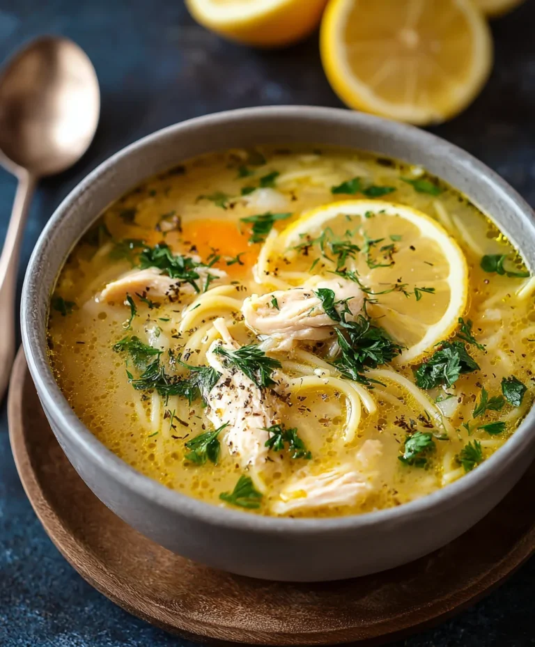 Greek Lemon Chicken Soup – Authentic Avgolemono Recipe