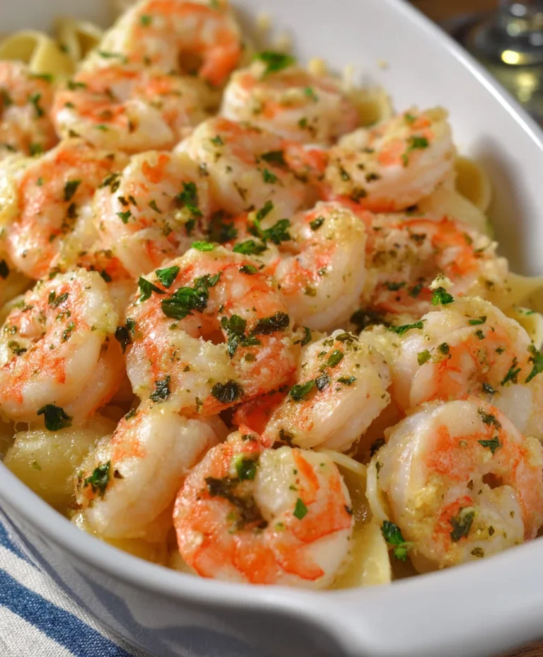 Shrimp Scampi Pasta Bake- Easy Comfort Food