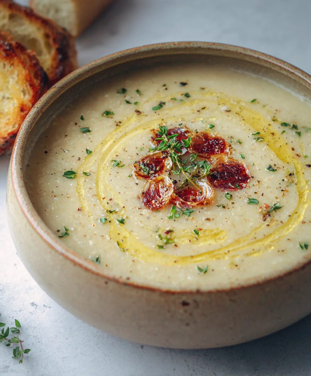 Easy Roasted Garlic Soup- Simple Comfort Food