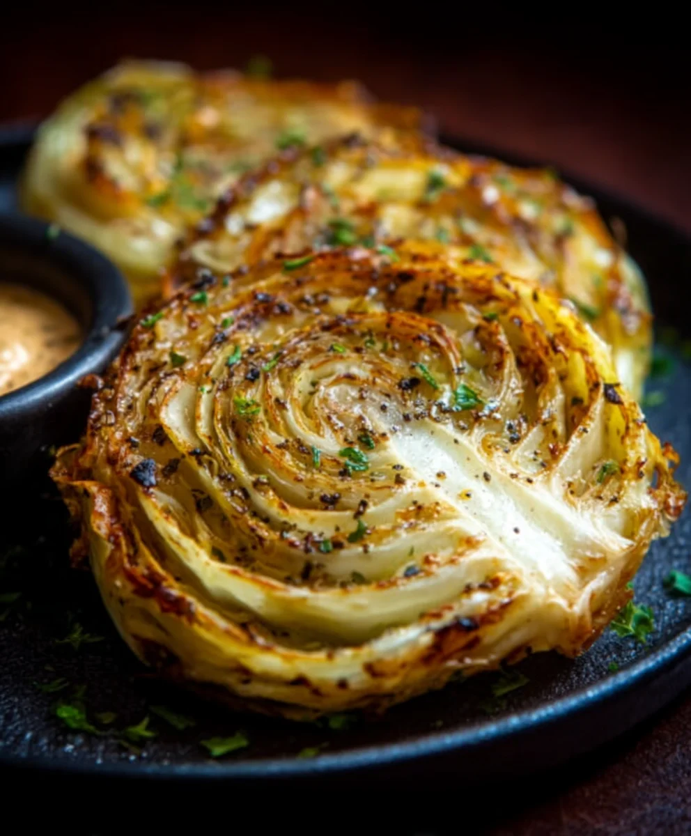 Oven Roasted Garlic Cabbage Steak Recipe