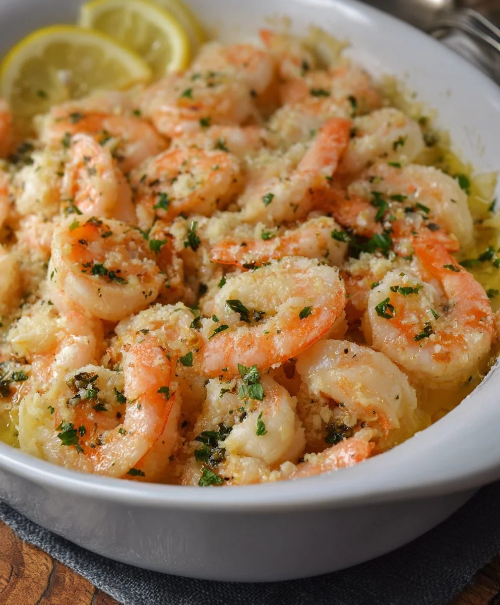 Shrimp Scampi Pasta Bake- Easy Comfort Food