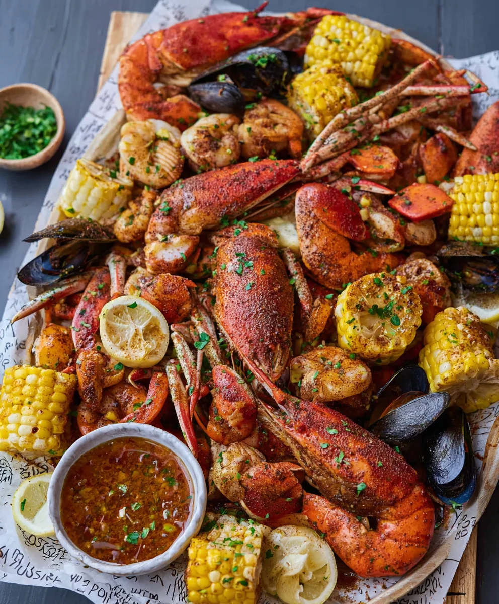 Spicy Garlic Butter Cajun Seafood Boil-Easy Recipe