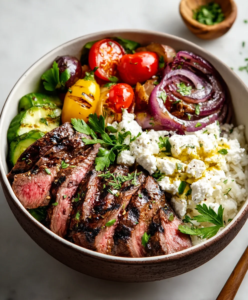 Easy Mediterranean Beef Bowl Recipe