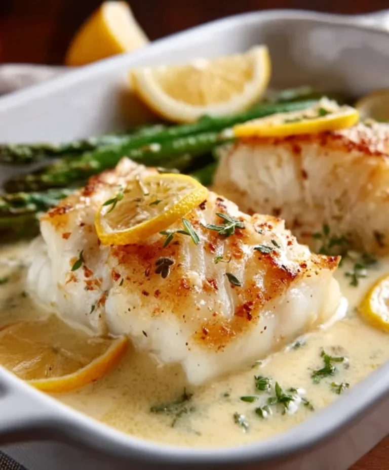 Baked Cod Coconut Lemon Cream Sauce Recipe